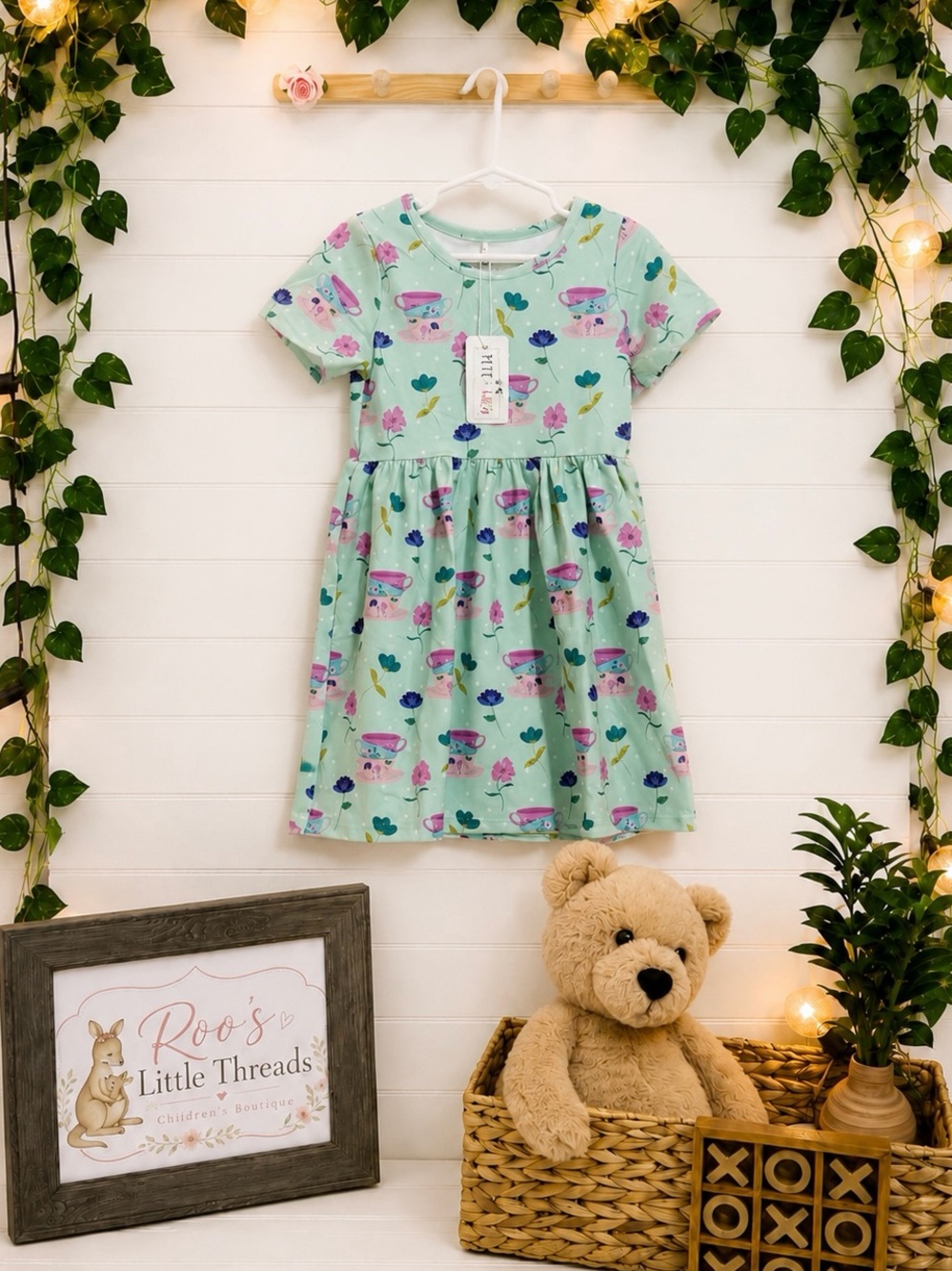 Pete + Lucy “Tea Party” Toddler Girls’ Dress - Size: 4T